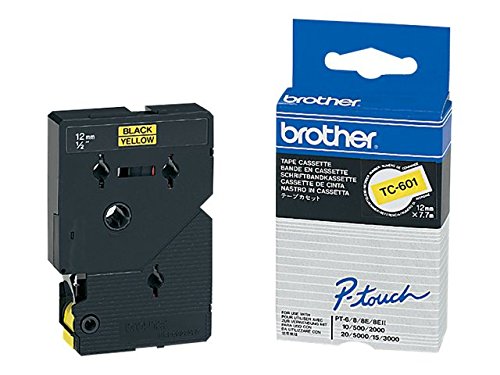 Brother - Black, yellow - Roll (1.2 cm x 8 m) 1 roll(s) laminated tape - for P-Touch PT-2000, PT-3000, PT-500, PT-5000, PT-8E