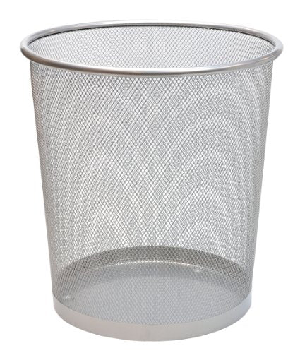 Best Value Pro Range Silver Wire Mesh 15L Waste Paper Basket Bin