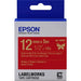 Epson LK-4RKK Gold on Red Satin Ribbon Label Cartridge 12mm x 5m - C53S654033