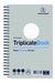 TRIPLICATE BOOK RULED PUKKA PAD 210X130 