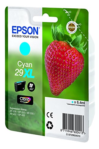 Epson 29XL - 6.4 ml - XL - cyan - original - blister - ink cartridge - for Expression Home XP-245, 247, 255, 257, 332, 342, 345, 352, 355, 435, 442, 445, 452, 455