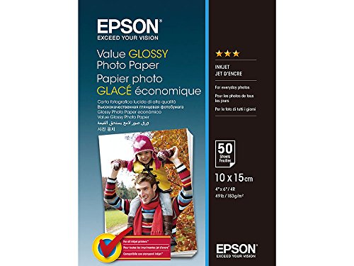 Epson Value - Glossy - 100 x 150 mm - 183 g/m - 50 sheet(s) photo paper - for Epson L382, L386, L486, Expression Home HD XP-15000, Expression Premium XP-900