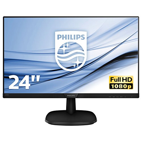 Philips V-line 243V7QJABF - LED monitor - 24" (23.8" viewable) - 1920 x 1080 Full HD (1080p) @ 60 Hz - IPS - 250 cd/m? - 1000:1 - 5 ms - HDMI, VGA, DisplayPort - speakers - textured black