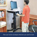 Ergotron WorkFit-C Single HD Sit-Stand Workstation - Cart for LCD display / keyboard / mouse / CPU - grey, black - screen size: 30"