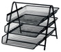 Best Value 3 Tier Range Black Wire Mesh 3 Tier Desk Letter Trays