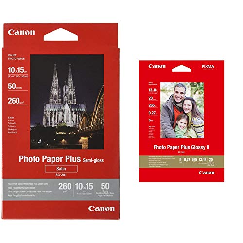 Canon Photo Paper Plus SG-201 - Semi-gloss satin photo paper - 101.6 x 152.4 mm - 260 g/m2 - 50 sheet(s)