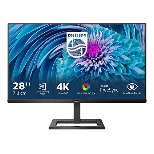 Philips E-line 288E2A - LED monitor - 28" - 3840 x 2160 4K @ 60 Hz - IPS - 300 cd/m? - 1000:1 - 4 ms - 2xHDMI, DisplayPort - speakers - black texture