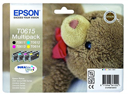 Best Value Epson C13T06154010 Inkjet Cartridge for DX3850 - Cyan/Magenta/Yellow/Black (Pack of 4)