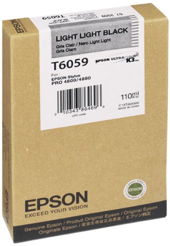 Best Value Epson T6059, Print Cartridge, 1 x Light Black, Genuine, Amazon Dash Replenishment Ready