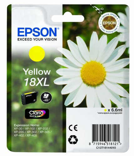 Epson 18XL - 6.6 ml - XL - yellow - original - ink cartridge - for Expression Home XP-212, 215, 225, 312, 315, 322, 325, 412, 415, 422, 425