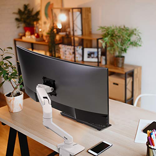 Ergotron HX Desk Monitor Arm - Mounting kit (articulating arm, desk clamp mount, grommet mount, pivot, mounting hardware, extension part) for Monitor - white - screen size: up to 42" - desktop