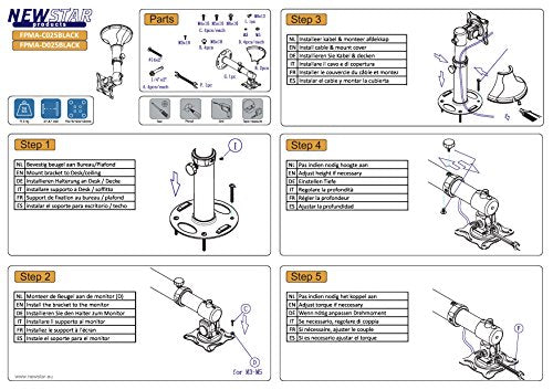 NewStar Tilt/Turn/Rotate Desk Mount (grommet) for 10-30" Monitor Screen, Height Adjustable - Black - Desk mount for LCD display - black - screen size: 10"-30"