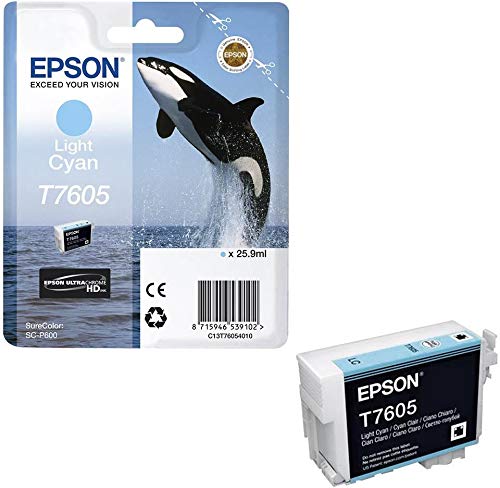 Epson T7605 - 26 ml - light cyan - original - blister - ink cartridge - for SureColor P600, SC-P600