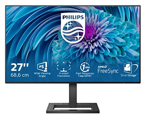 Philips E-line 272E2FA - LED monitor - 27" - 1920 x 1080 Full HD (1080p) @ 75 Hz - IPS - 350 cd/m? - 1000:1 - 1 ms - HDMI, VGA, DisplayPort - speakers - textured black