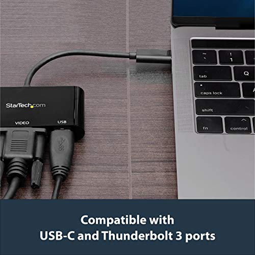 StarTech.com CDP2VGAUACP USB-C VGA Multiport Adapter - USB 3.0 Port - 60W PD