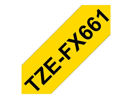 Brother TZe-FX661 - Black on yellow - Roll (3.6 cm x 8 m) 1 cassette(s) flexible tape - for P-Touch PT-3600, 530, 550, 9200, 9400, 9500, 9600, 9700, 9800, D800, E800, P900, P950