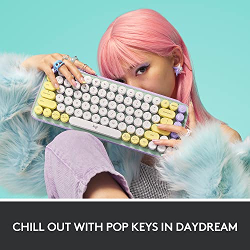 Logitech Pop Keys RF Wireless Bluetooth QWERTY UK English Mechanical Keyboard Daydream Mint