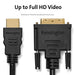 Kensington HDMI (M) to DVI-D (M) Passive Cable, 6ft - Video cable - DVI-D male to HDMI male - 1.83 m - double shielded - black - passive, thumbscrews