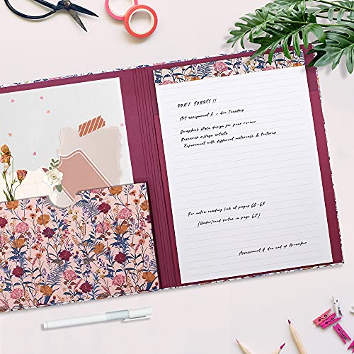 Pukka Bloom A4 Padfolio Cream Floral With Matching Refill Pad 9582-BLM