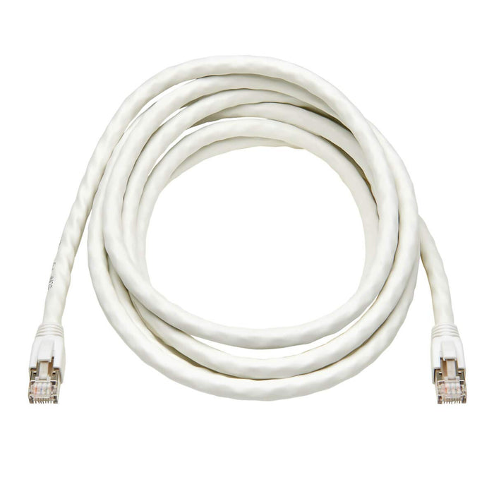 Tripp Lite Cat8 25G/40G-Certified Snagless S/FTP Ethernet Cable (RJ45 M/M), PoE, White, 10 ft. - Patch cable - RJ-45 (M) to RJ-45 (M) - 3.048 m - S/FTP - CAT 8 - snagless, solid - white