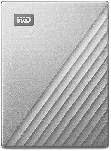 WD My Passport Ultra WDBC3C0020BSL - Hard drive - encrypted - 2 TB - external (portable) - USB 3.0 (USB-C connector) - 256-bit AES - silver