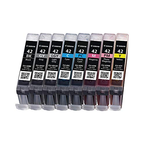 Canon CLI-42 BK/GY/LG/C/M/Y/PC/PM Multipack - 8-pack - grey, yellow, cyan, magenta, light grey, photo cyan, photo magenta, dye-based black - original - ink tank - for PIXMA PRO-100, PRO-100S, PIXUS PRO-100