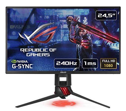 ASUS ROG Strix XG258Q - LED monitor - 24.5" - 1920 x 1080 Full HD (1080p) @ 240 Hz - TN - 400 cd/m - 1000:1 - 1 ms - 2xHDMI, DisplayPort - red, dark grey