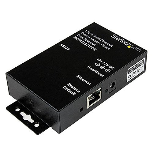 Best Value Startech.com 1 Port RS232 Serial Ethernet Device Server - PoE Power Over Ethernet - Serial over IP Device Server Adapter - PoE-Powered (NETRS2321POE)