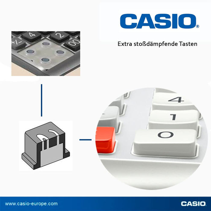 Casio DE-12E-WE 12 Digit Big Ergonomic Desk Calculator DE-12E-WE-WA-EP