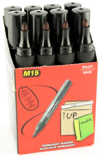 Best Value Sharpie M15 Permanent Marker Bullet Tip - Black (Box of 12)