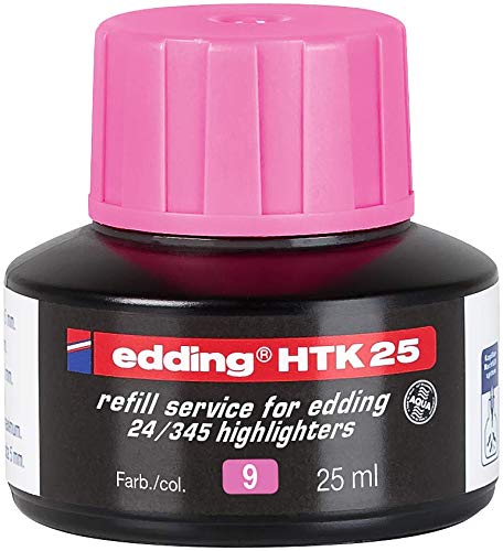 Best Value Edding HTK 25for edding Highlighter Refill, 25ml, Pink