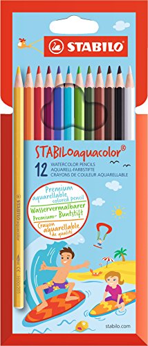 Best Value Colouring Pencil - STABILOaquacolor wallet of 12 assorted colours