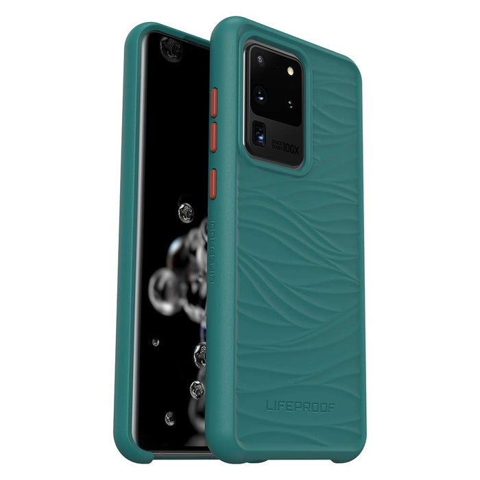 LifeProof WAKE - Back cover for mobile phone - ocean-based recycled plastic - green/orange, down under - mellow wave - for Samsung Galaxy S20 Ultra, S20 Ultra 5G