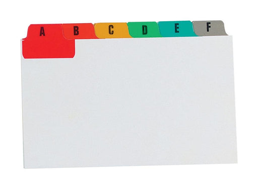 Best Value Concord 15398 Guide Cards Reinforced A-Z 203x127mm White with Tabs Multicoloured Ref 15398