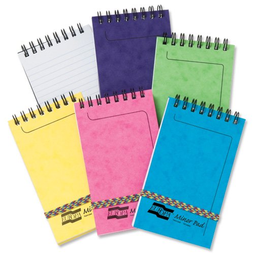 Best Value Clairefontaine 'Europa' Minor Pad, Lined Notepads, 120 Pages - Bright Colours, Pack of 10