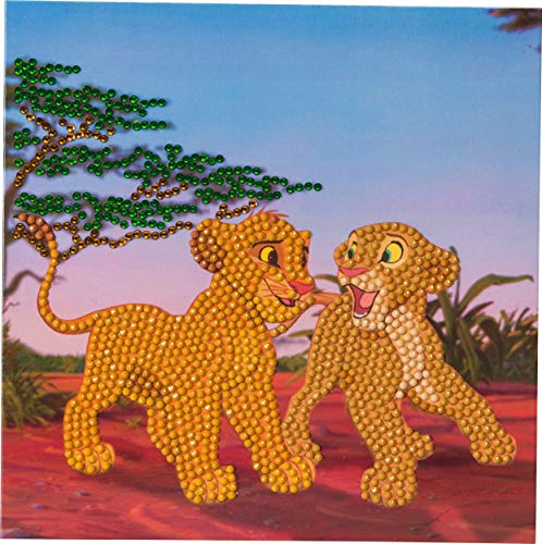 Crystal Art Simba and Nala 18 x 18cm Card CCK-DNY802