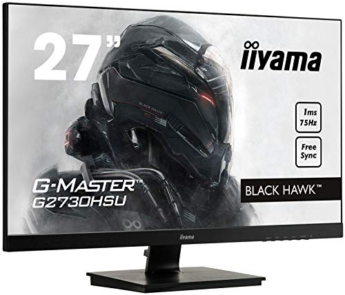 iiyama G-MASTER Black Hawk G2730HSU-B1 - LED monitor - 27" (27" viewable) - 1920 x 1080 Full HD (1080p) @ 75 Hz - TN - 300 cd/m - 1000:1 - 1 ms - HDMI, VGA, DisplayPort - speakers - black