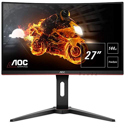 Best Value AOC C27G1 27" Curved VA LED FHD (1920x1080) Freesync 144Hz Height adjustable Gaming monitor. (VGA, HDMI x 2, DisplayPort) - Black