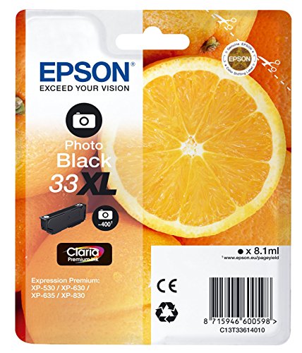 Best Value Epson Photo Black 33 X-Large Claria Premium Ink Cartridge, Genuine, Amazon Dash Replenishment Ready