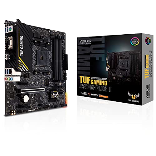 ASUS TUF GAMING A520M-PLUS II - Motherboard - micro ATX - Socket AM4 - AMD A520 Chipset - USB 3.2 Gen 1 - Gigabit LAN - onboard graphics 