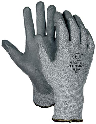 Best Value Polyco Dyflex Dyneema Gloves with Cut Resistance 3 Grey Size 9 - Large