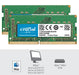 Crucial - DDR4 - kit - 16 GB: 2 x 8 GB - SO-DIMM 260-pin - 2666 MHz / PC4-21300 - CL19 - 1.2 V - unbuffered - non-ECC - for Apple iMac