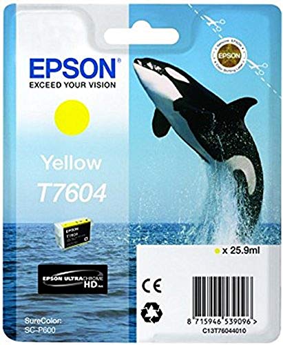 Epson T7604 - 26 ml - yellow - original - blister - ink cartridge - for SureColor P600, SC-P600