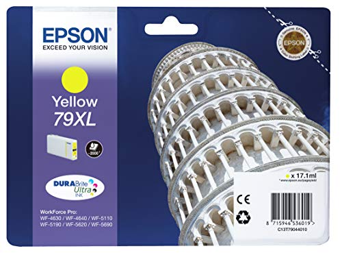 Epson 79XL - 17.1 ml - XL - yellow - original - ink cartridge - for WorkForce Pro WF-4630DWF, WF-4640DTWF, WF-5110DW, WF-5190DW, WF-5620DWF, WF-5690DWF