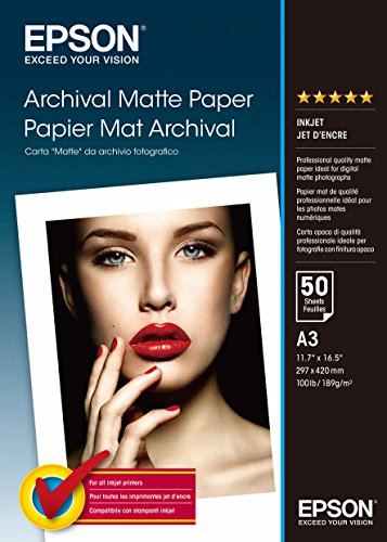 Epson Archival Matte Paper - Matte paper - A3 (297 x 420 mm) - 192 g/m2 - 50 sheet(s)