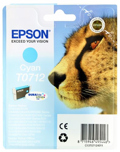 Best Value Epson Original T0712 Durabrite Ink Cartridge, Cyan, Genuine, Amazon Dash Replenishment Ready