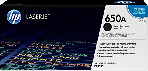 HP 650A - CE270A - 1 x Black - Toner cartridge - For Color LaserJet Enterprise CP5525dn, CP5525n, CP5525xh, M750dn, M750n, M750xh