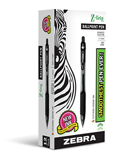 Best Value Zebra Pen 22210 Z-Grip Retractable Ballpoint - Black (box of 12)