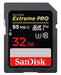 SanDisk Extreme Pro - Flash memory card - 32 GB - Video Class V30 / UHS Class 3 / Class10 - 633x - SDHC UHS-I