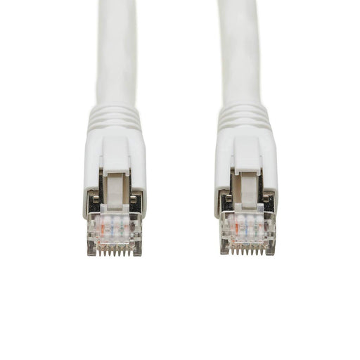 Tripp Lite Cat8 25G/40G-Certified Snagless S/FTP Ethernet Cable (RJ45 M/M), PoE, White, 15 ft. - Patch cable - RJ-45 (M) to RJ-45 (M) - 4.572 m - S/FTP - CAT 8 - snagless, solid - white